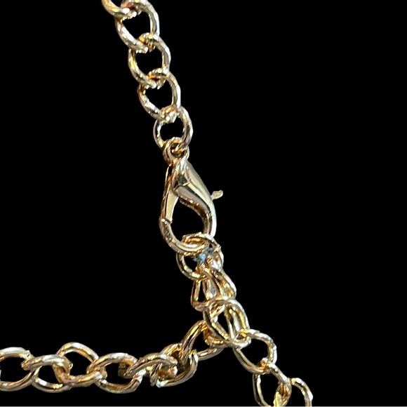 🎁 Blue Art Deco Crystal Statement Necklace Set - Picture 11 of 11